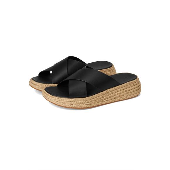 Women's Espadrille Leather Wedge Sandal Size 40 - Picture 1 of 9
